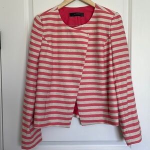 The Limited Women’s Striped Blazer Melon/Cream M